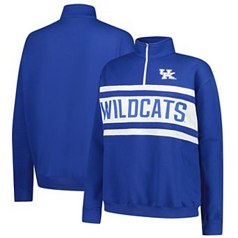 Women's Fanatics Royal/White Kentucky Wildcats Plus Size Quarter-Zip Pullover