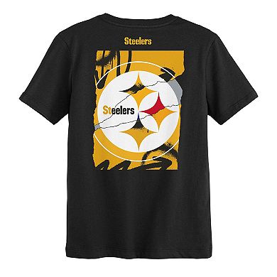 Preschool Outerstuff Black Pittsburgh Steelers Posterize T-Shirt