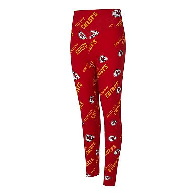 Women's Concepts Sport Red Kansas City Chiefs Mosaic Allover Print Leggings