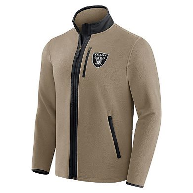 Men's NFL x Darius Rucker Collection by Fanatics Tan Las Vegas Raiders Heavyweight Polar Fleece Full-Zip Jacket