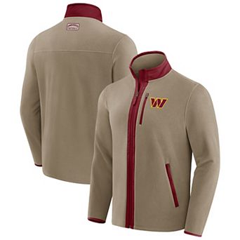 Men's NFL x Darius Rucker Collection by Fanatics Tan Washington Commanders Heavyweight Polar Fleece Full-Zip Jacket