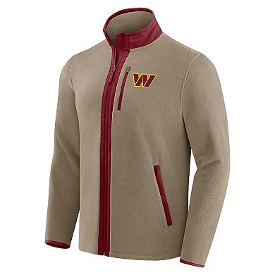 Men's NFL x Darius Rucker Collection by Fanatics Tan Washington Commanders Heavyweight Polar Fleece Full-Zip Jacket