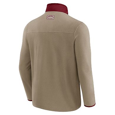 Men's NFL x Darius Rucker Collection by Fanatics Tan Washington Commanders Heavyweight Polar Fleece Full-Zip Jacket