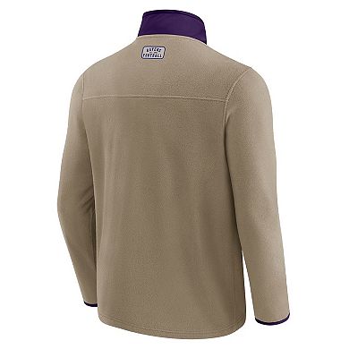 Men's NFL x Darius Rucker Collection by Fanatics Tan Baltimore Ravens Heavyweight Polar Fleece Full-Zip Jacket