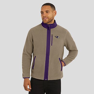 Men's NFL x Darius Rucker Collection by Fanatics Tan Baltimore Ravens Heavyweight Polar Fleece Full-Zip Jacket