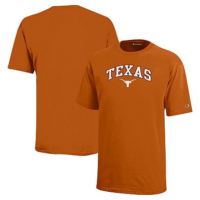 Youth Champion Texas Orange Texas Longhorns Arch Over Logo T-Shirt