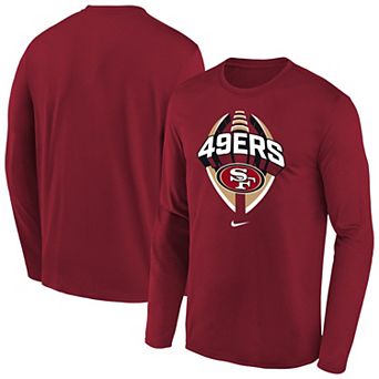 Youth Nike  Scarlet San Francisco 49ers Primetime Legend Icon Long Sleeve Performance T-Shirt