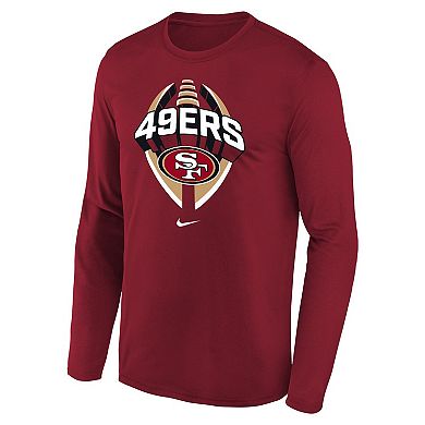 Youth Nike Scarlet San Francisco 49ers Primetime Legend Icon Long Sleeve Performance T-Shirt