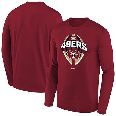 Youth Nike Scarlet San Francisco 49ers Primetime Legend Icon Long Sleeve Performance T-Shirt