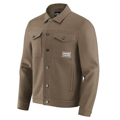 Men's NFL x Darius Rucker Collection by Fanatics Tan Washington Commanders Trucker Full-Button Jacket