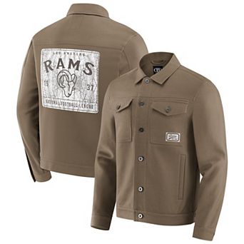 Men's NFL x Darius Rucker Collection by Fanatics Tan Los Angeles Rams Trucker Full-Snap Jacket