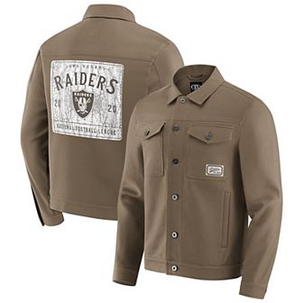Men's NFL x Darius Rucker Collection by Fanatics Tan Las Vegas Raiders Trucker Full-Snap Jacket