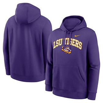 Men's Nike Purple LSU Tigers Club Fleece Arch Pullover Hoodie