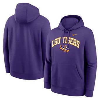Men's Nike Purple LSU Tigers Club Fleece Arch Pullover Hoodie