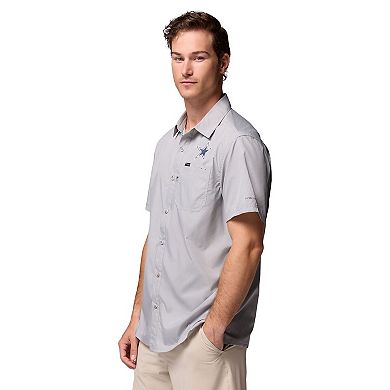 Men's Columbia Gray Dallas Cowboys Slack Tide Camp Button-Up Shirt