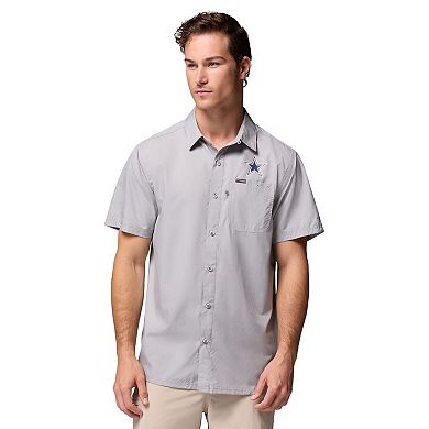 Men's Columbia Gray Dallas Cowboys Slack Tide Camp Button-Up Shirt