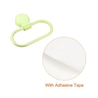 1 Pack Wall Mounted Oval Towel Ring ABS Hanging Holder Self-Adhesive for Bathroom Kitchen