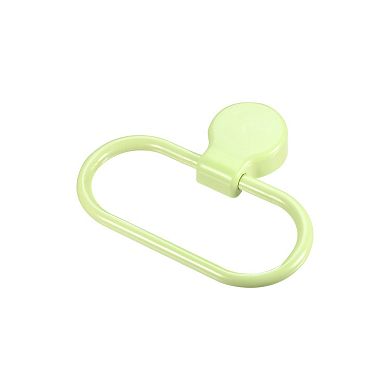 1 Pack Wall Mounted Oval Towel Ring ABS Hanging Holder Self-Adhesive for Bathroom Kitchen