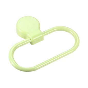 1 Pack Wall Mounted Oval Towel Ring ABS Hanging Holder Self-Adhesive for Bathroom Kitchen