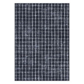 Garvee Plaid Machine Washable Area Rug with Rubber Backing Non Slip Rug for Home Decor