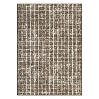 Garvee Plaid Machine Washable Area Rug with Rubber Backing Non Slip Rug for Home Decor