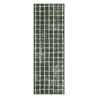 Garvee Plaid Machine Washable Area Rug with Rubber Backing Non Slip Rug for Home Decor