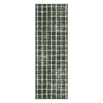 Garvee Plaid Machine Washable Area Rug with Rubber Backing Non Slip Rug for Home Decor