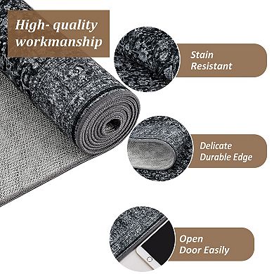 Machine Washable Non Slip Backing Foldable Area Rug for Living Room Bedroom Persia- Lifetime Concern
