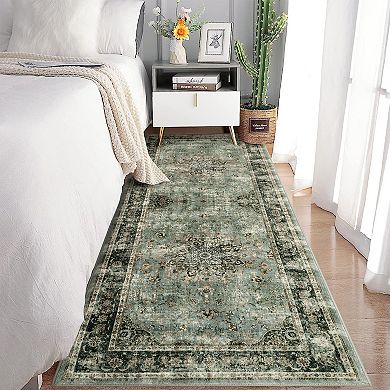 Machine Washable Non Slip Backing Foldable Area Rug for Living Room Bedroom