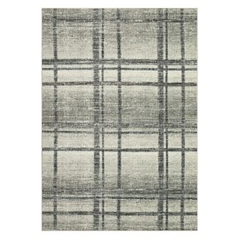 Garvee Plaid Machine Washable Rug with Rubber Backing for Living Room Bedroom Dining Room