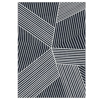 Garvee Striped Machine Washable Rug with Non Slip Backing for Living Room Bedroom Office