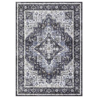 Garvee Vintagel Machine Washable Area Rug with Rubber Backing Non Slip Rug for Home Decor