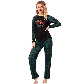Christmas Pajamas for Family Pjs Matching Sets PlaidShirts Pants Sleepwear Nightwear Women Men Kids