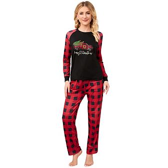 Christmas Pajamas for Family Pjs Matching Sets PlaidShirts Pants Sleepwear Nightwear Women Men Kids