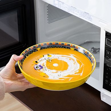 18-piece Porcelain Dining Set for 6 Persons, incl. Dinner, Soup Plates, Bowls, Bohemian Style