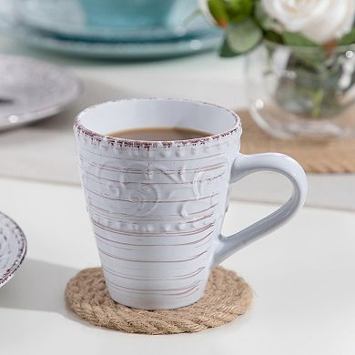 16-piece Stoneware Dining Set, incl. Dinner Plates, Dessert Plates, Bowls, Mugs for 4 People