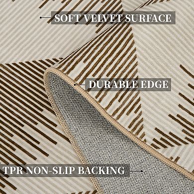 Machine Washable Non Slip Backing Foldable Area Rug for Living Room Bedroom