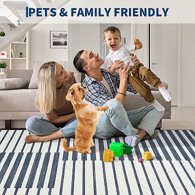 Washable Non Slip Backing Foldable Area Rug for Living Room Bedroom Modern - Desolate Piano Sounds