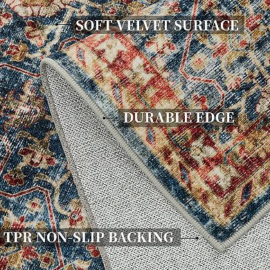 Washable Non Slip Indoor Area Rugs Foldable for Living Room Bedroom Tradition Ancient Charm