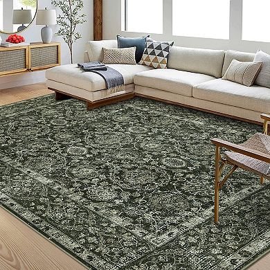 Machine Washable Non Slip Backing Foldable Area Rug for Living Room Bedroom