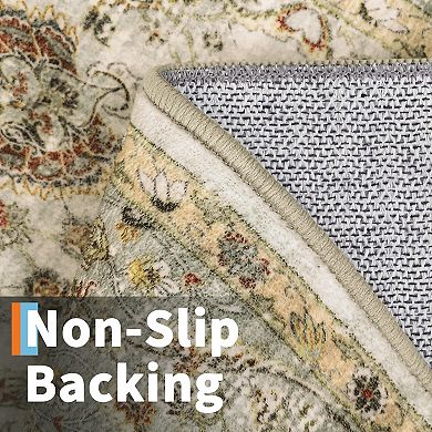 Machine Washable Non Slip Backing Foldable Area Rug for Living Room Bedroom