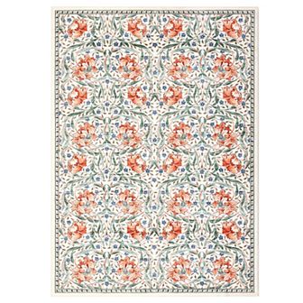 Garvee Floral Machine Washable Rug Non-Slip Foldable Low Pile Indoor Mat for Living Room Bedroom