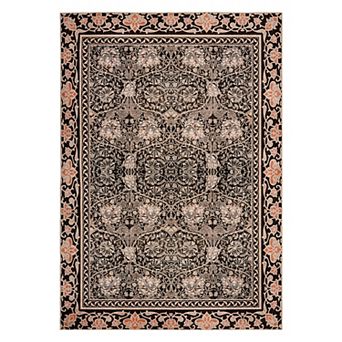 Washable Non Slip Indoor Area Rugs Foldable for Living Room Bedroom Persia Flower Art