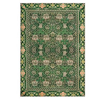 Washable Non Slip Indoor Area Rugs Foldable for Living Room Bedroom Persia Flower Art
