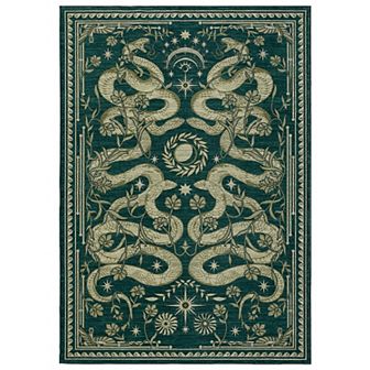 Garvee Snakes Machine Washable Rug Non Slip Wild Life Serpent Print Rug Low Pile Aesthetics Carpet