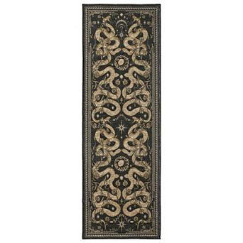 Garvee Snakes Machine Washable Rug Non Slip Wild Life Serpent Print Rug Low Pile Aesthetics Carpet