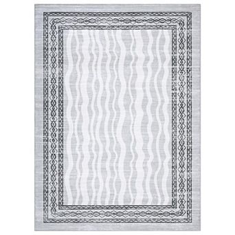 Washable Non Slip Indoor Area Rugs Foldable for Living Room Bedroom Geometric Quicksand