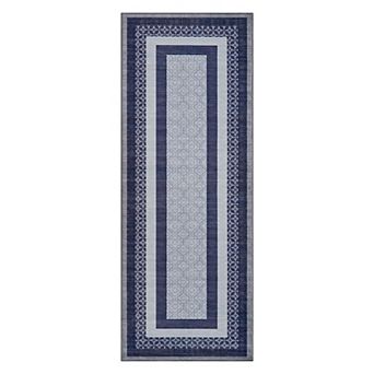 Washable Non Slip Indoor Area Rugs Foldable for Living Room Bedroom Modern Geometric Picture Frame