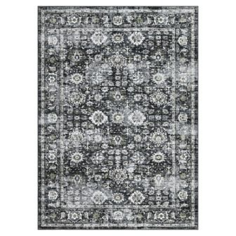 Garvee Oriental Machine Washable Area Rug with Rubber Backing Non Slip Rug for Home Decor