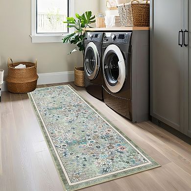 Machine Washable Non Slip Backing Foldable Area Rug for Living Room Bedroom